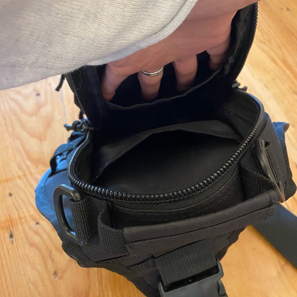 Single Strap Small Backpack Type Bag with Multiple Pockets and Zippers - Picture 6 of 15